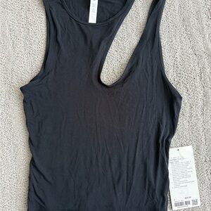 Lululemon Athletica Black Shoulder Cut Out Yoga Tank Top